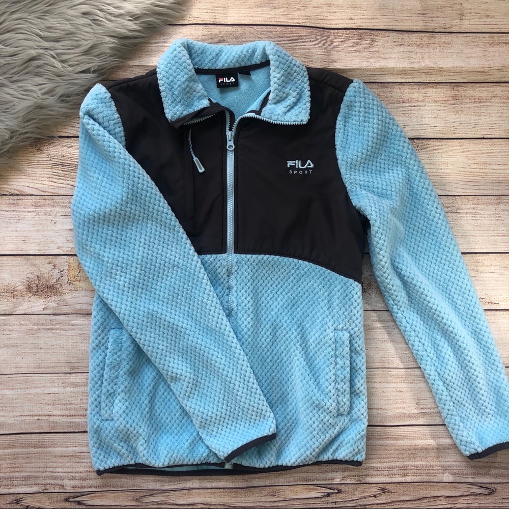 Fila Sport Woman’s Fleece Jacket Baby Blue‎ Small